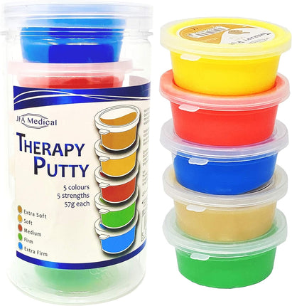 Therapy Exercise Putty - Pack of 5 Strengths
