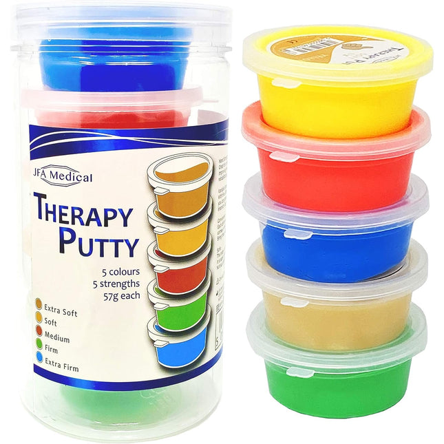 Therapy Exercise Putty - Pack of 5 Strengths