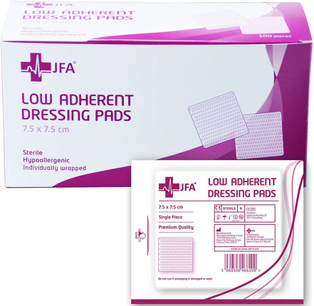 Low Adherent Dressing Pads 7.5cm x 7.5cm