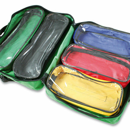 Colour Coded First Aid Paris Bag - Empty, Wipe Clean Pouches