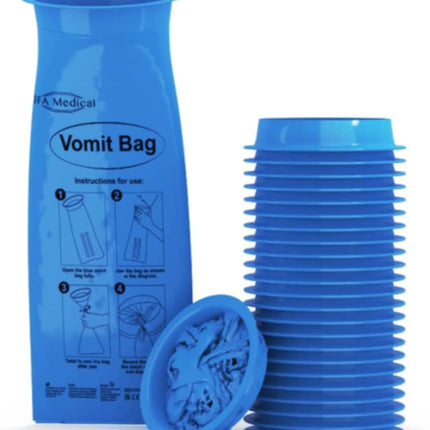 Blue Disposable Sick/Vomit Bags - Various Quantities