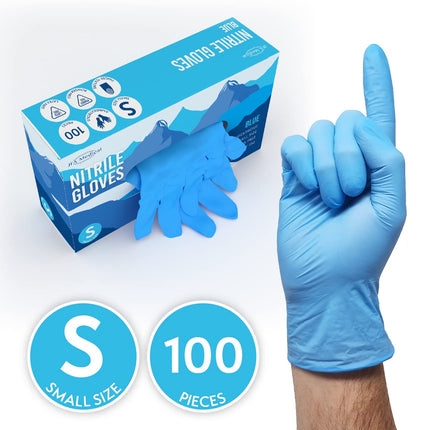 Premium Blue Nitrile Gloves Box of 100