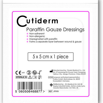 Paraffin Gauze 5x5cm - Pack of 20