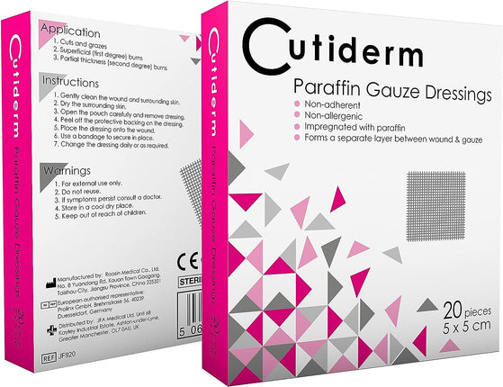 Paraffin Gauze 5x5cm - Pack of 20