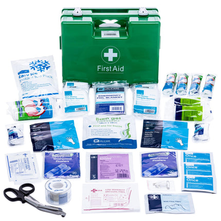 Large Deluxe First Aid Kit in ABS Plastic Box - Fully Kitted