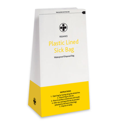 Sick/Vomit Bags - Plastic Lined