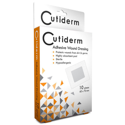Cutiderm adhesive dressing pads - 6x7cm