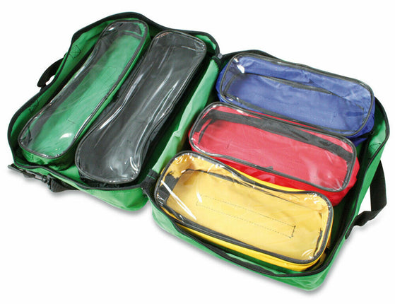 Colour Coded First Aid Paris Bag - Empty, Wipe Clean Pouches